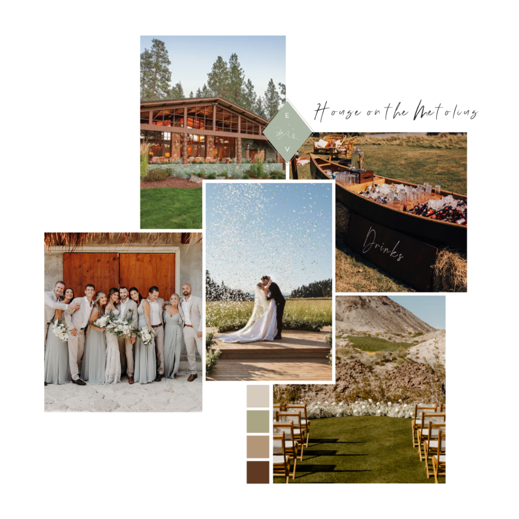 House on the Metolius Wedding Venue Mood Board