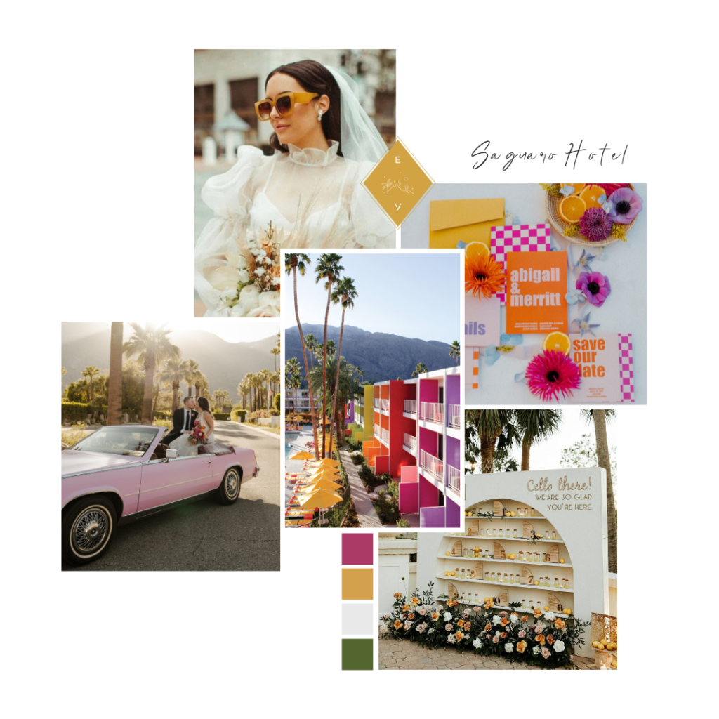 Saguaro Hotel Wedding Venue Mood Board and Inspiration