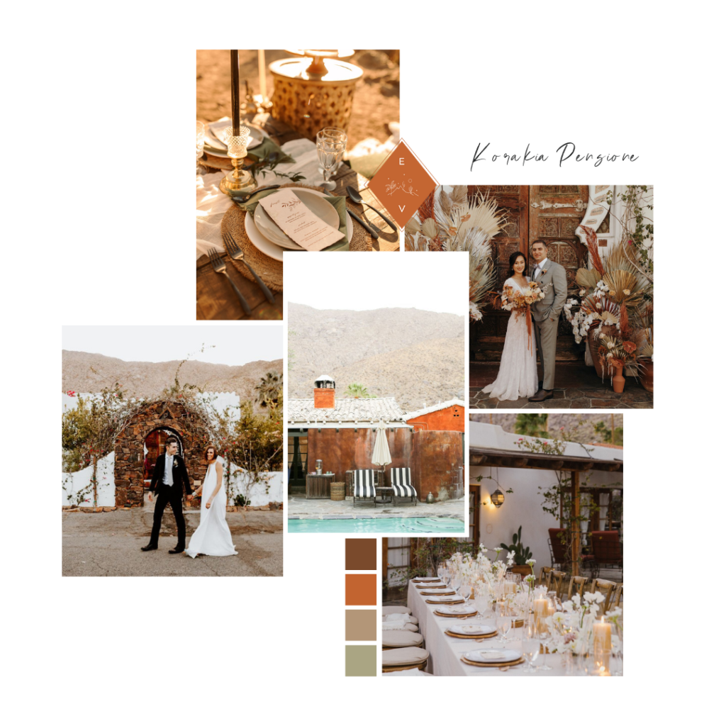 Korakia Pensione Wedding Venue Mood Board and Inspiration